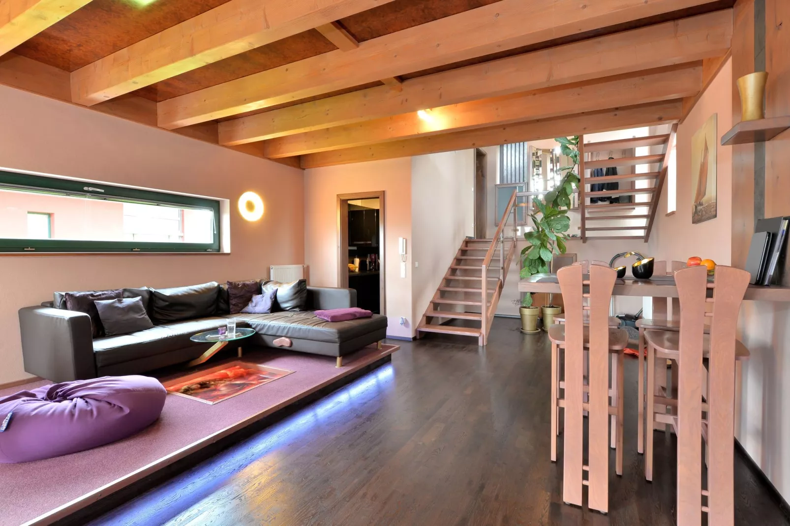 Holiday home with sauna in the Bavarian Forest-Living room