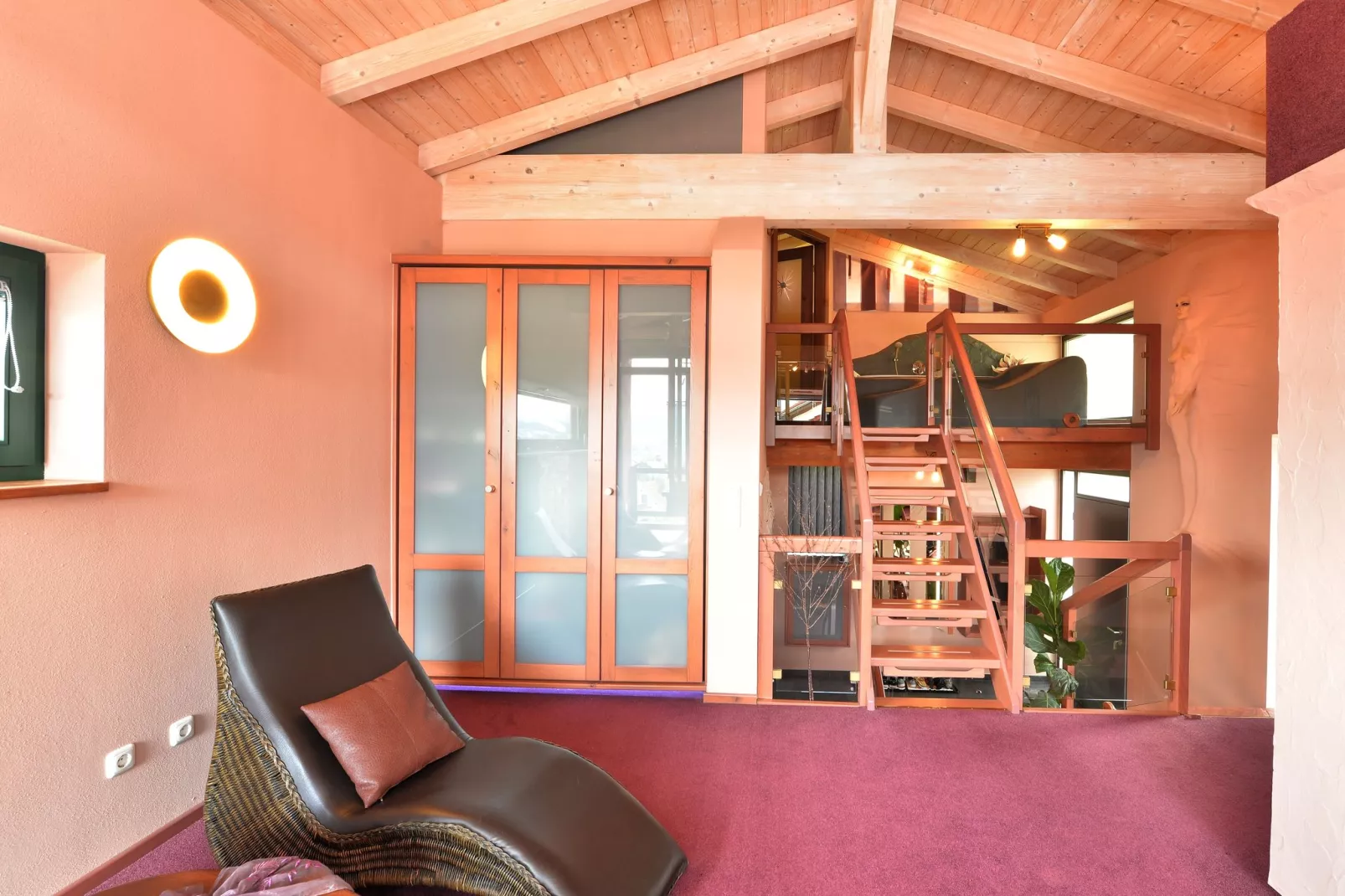 Holiday home with sauna in the Bavarian Forest-Living room