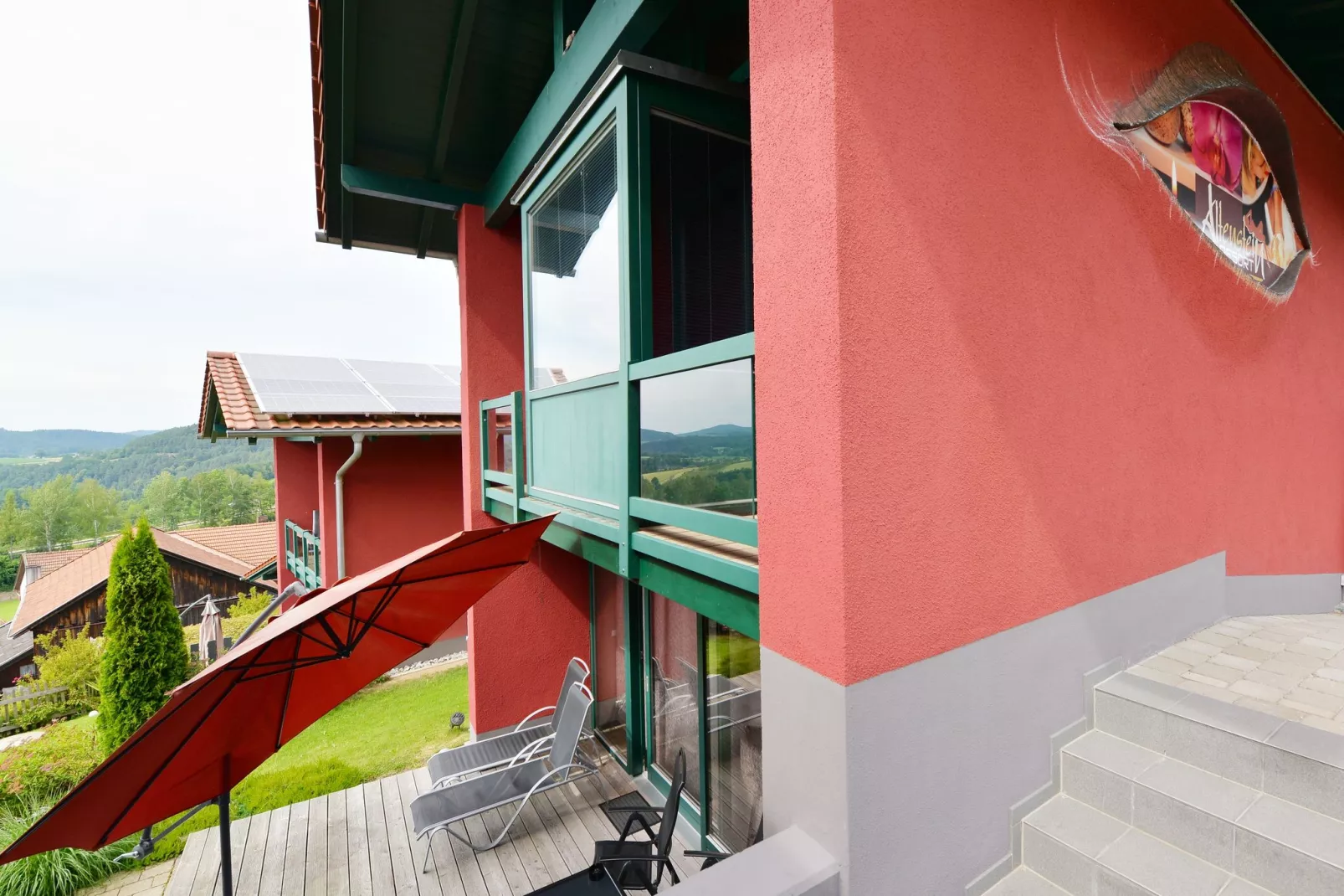 Holiday home with sauna in the Bavarian Forest-Exterior summer