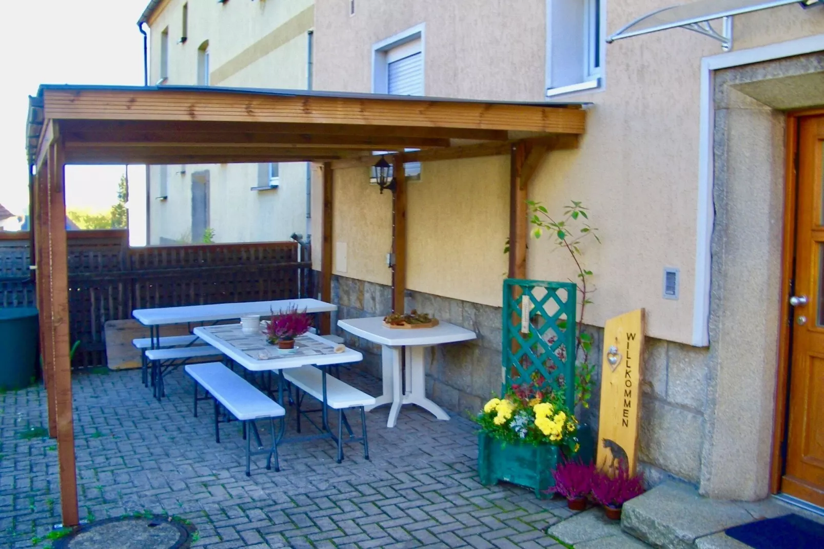 Ferienwohnung in Arzberg EG-Terrace balcony