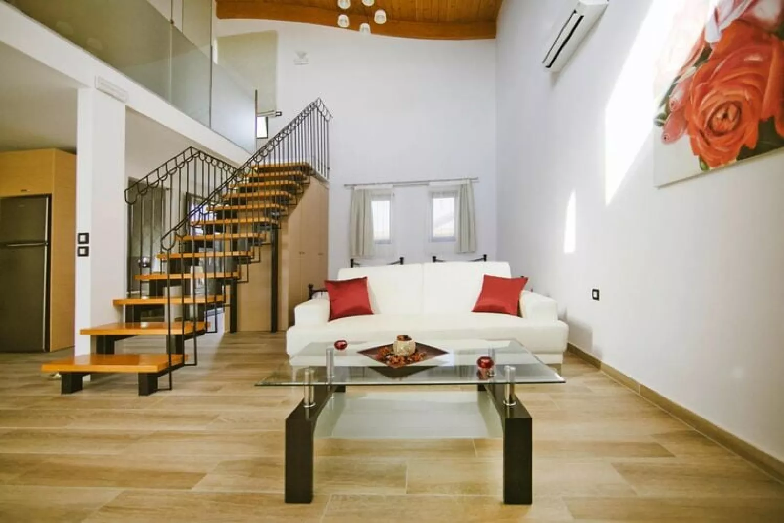 Semi-detached house, Lardos-1 separate bedroom-Salon