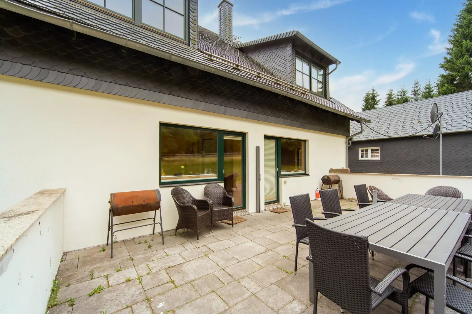 Dreistromstein-Terrassenbalkon