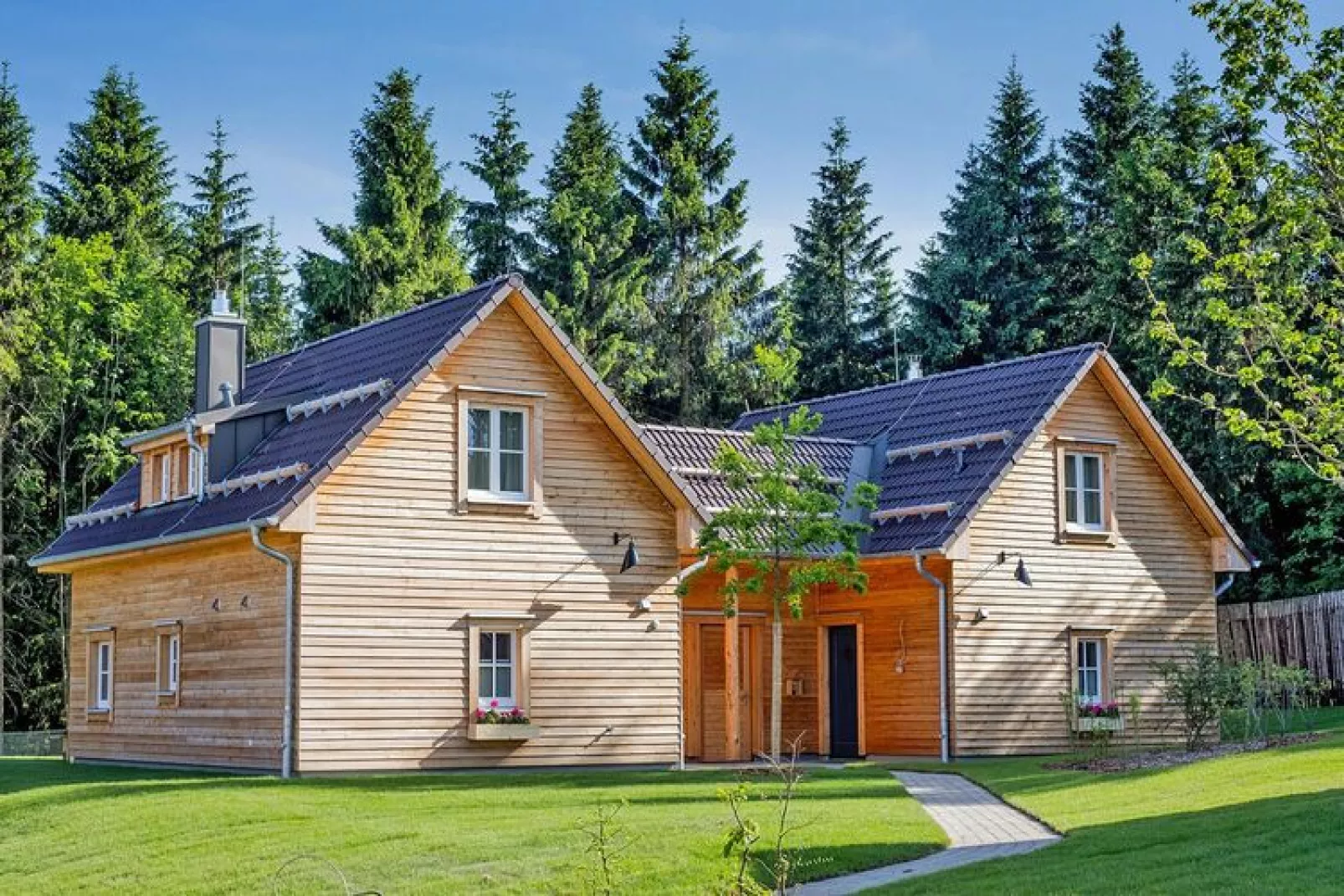 Ferienhaus Typ Premium Lodge 4 Erw 2 Kinder-Exterior summer