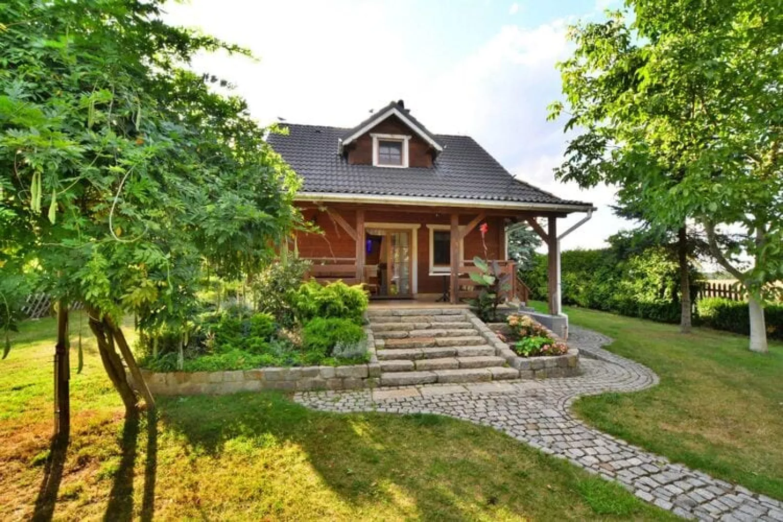 Dom wakacyjny nad jeziorem Oswino-Exterior summer