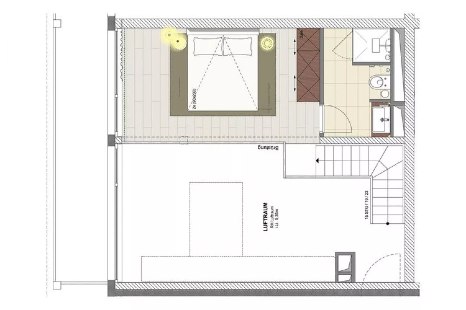 Apartments im MAREMÜRITZ Yachthafen Resort & Spa / Kompass Maisonette 70 qm-Plan d'étage