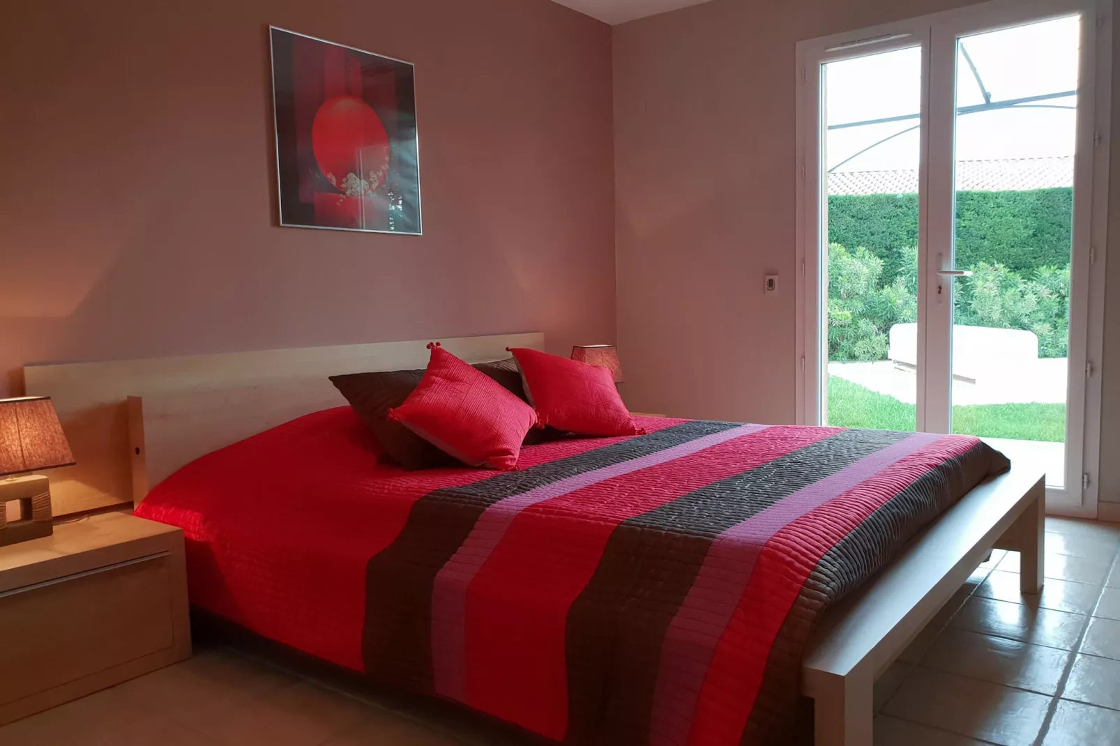 Luxury villa with garden and covered terrace-Bedroom
