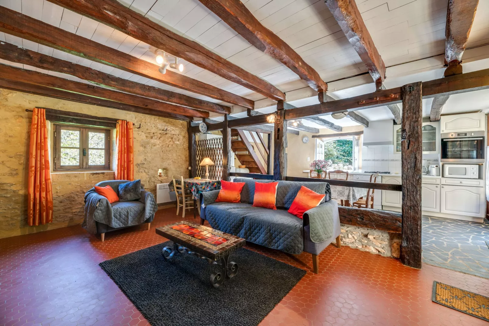 Maison de vacances Villefranche du Perigord-Wohnzimmer