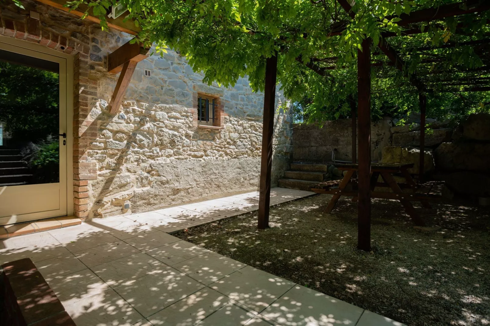 Cottage around a swimming pool in a small villa-Exterior summer