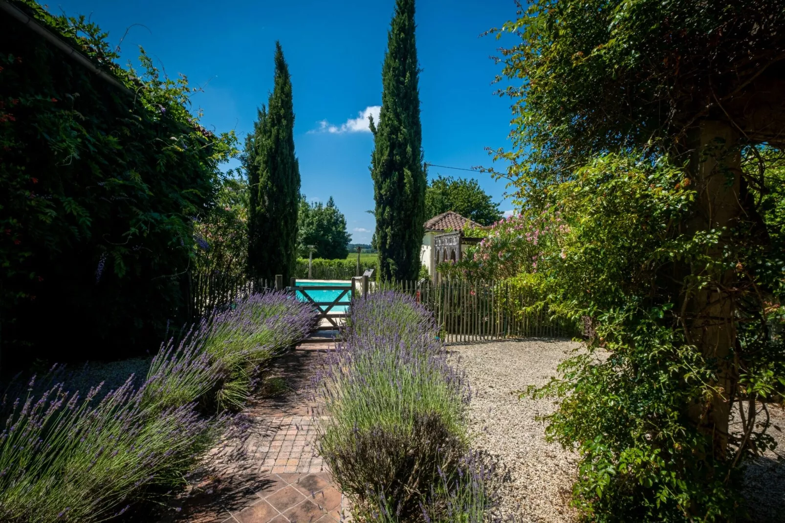 Villa Le Houga-Garten Sommer