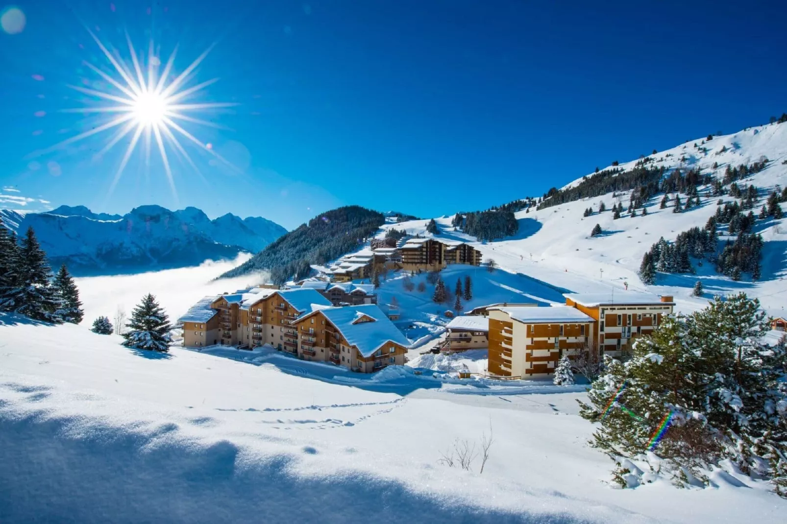 Les Écrins d'Auris-Gebiet Winter 1 km