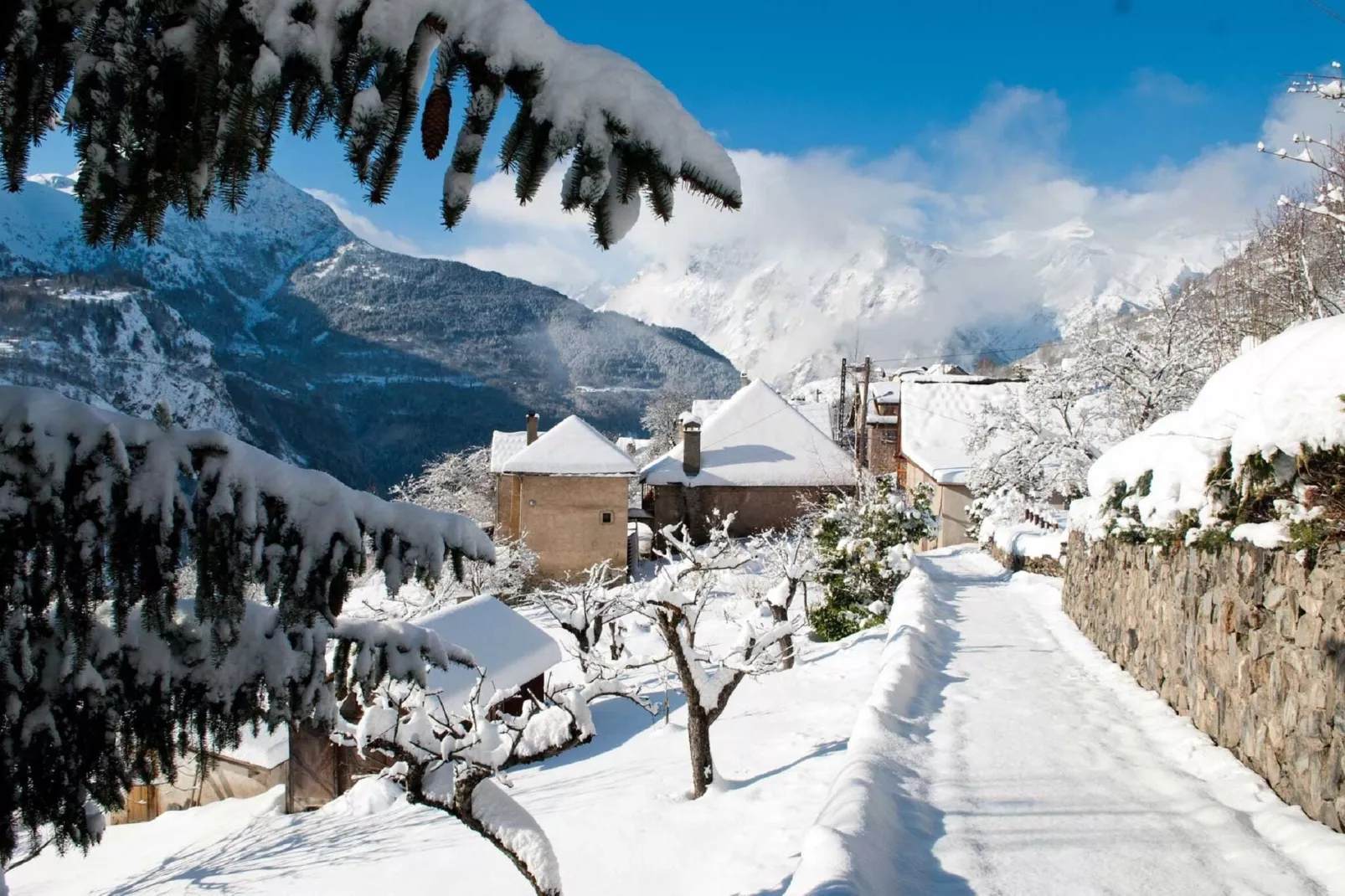 Les Écrins d'Auris-Gebiet Winter 1 km