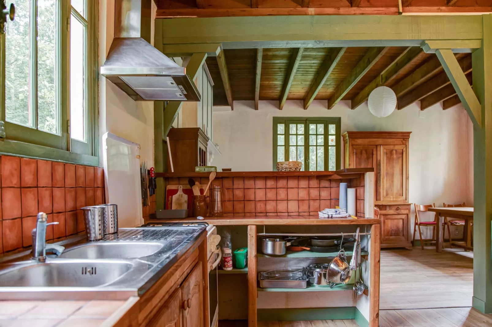 Holiday home in Portbail-sur-Mer with terrace-Kitchen