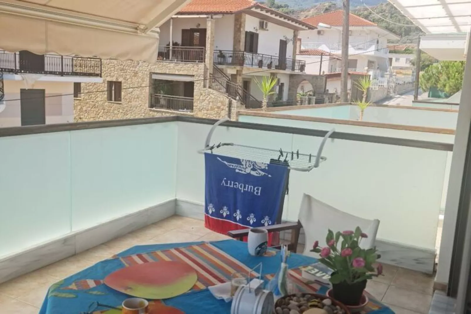 Beautiful House-Apartment Sea-Front Likoporia Korinthias-Terrace balcony
