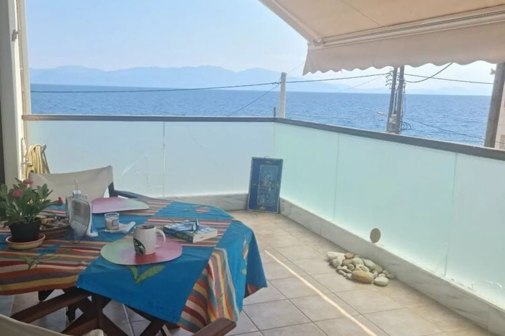 Beautiful House-Apartment Sea-Front Likoporia Korinthias-Terrace balcony
