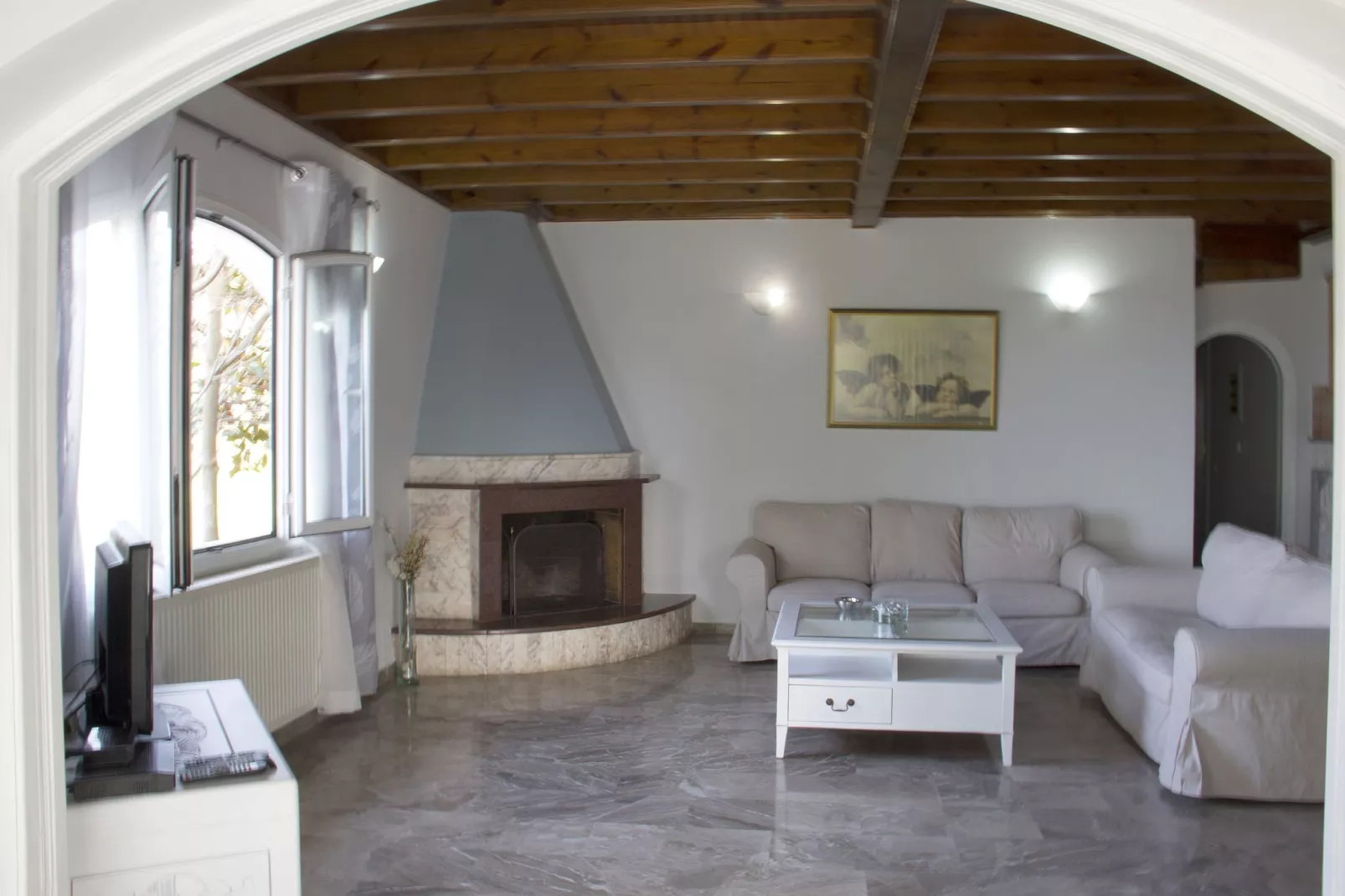 Yialos Villa-Living room