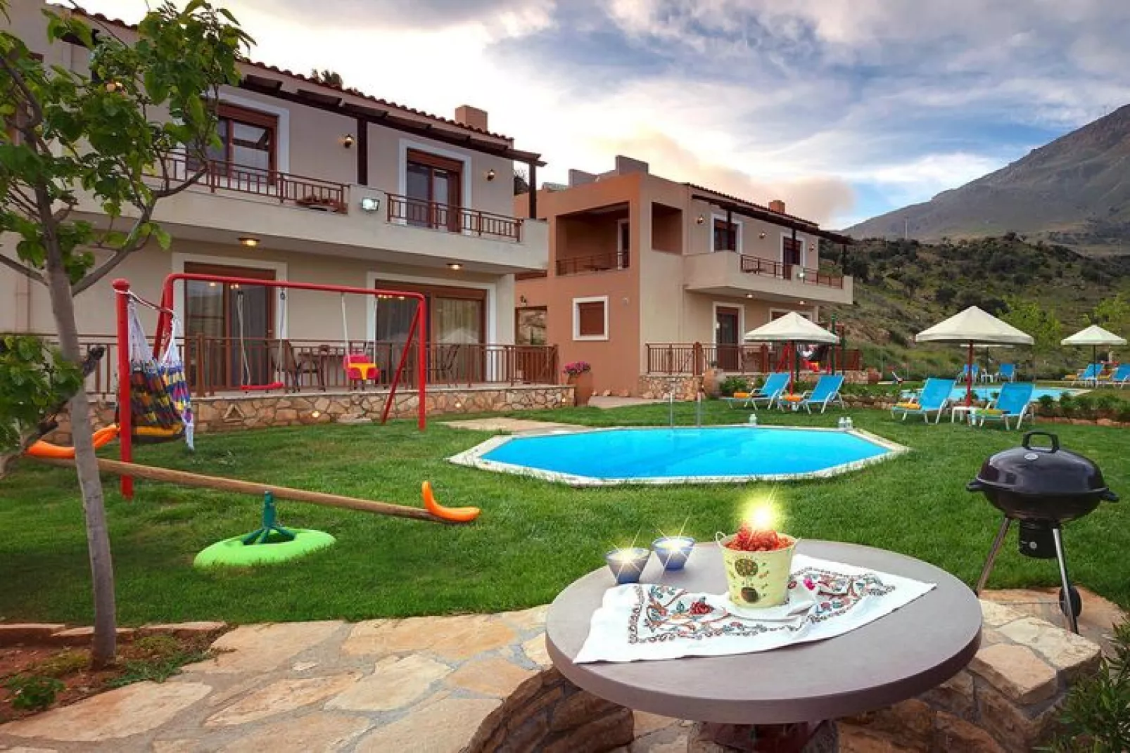 Villa, Triopetra-Villa Stefania-Außenbereich Sommer