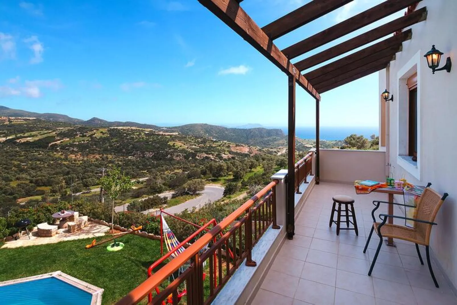 Villa, Triopetra-Villa Stefania-Terrassenbalkon