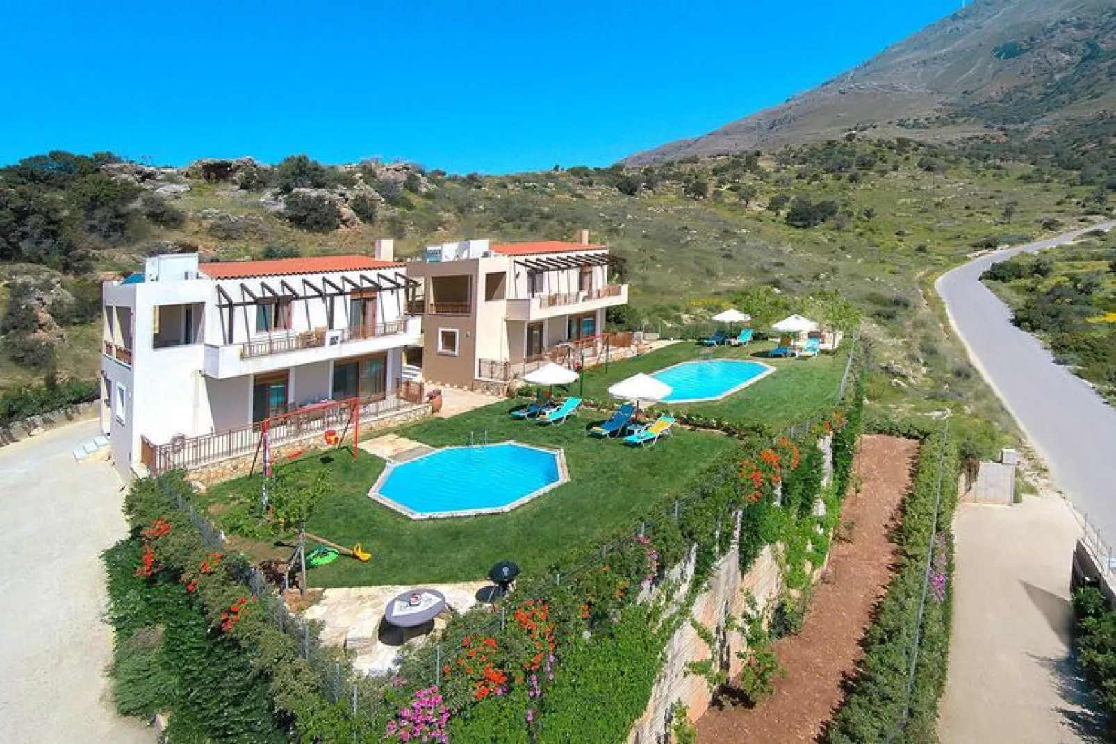 Villa, Triopetra-Villa Stefania-Außenbereich Sommer