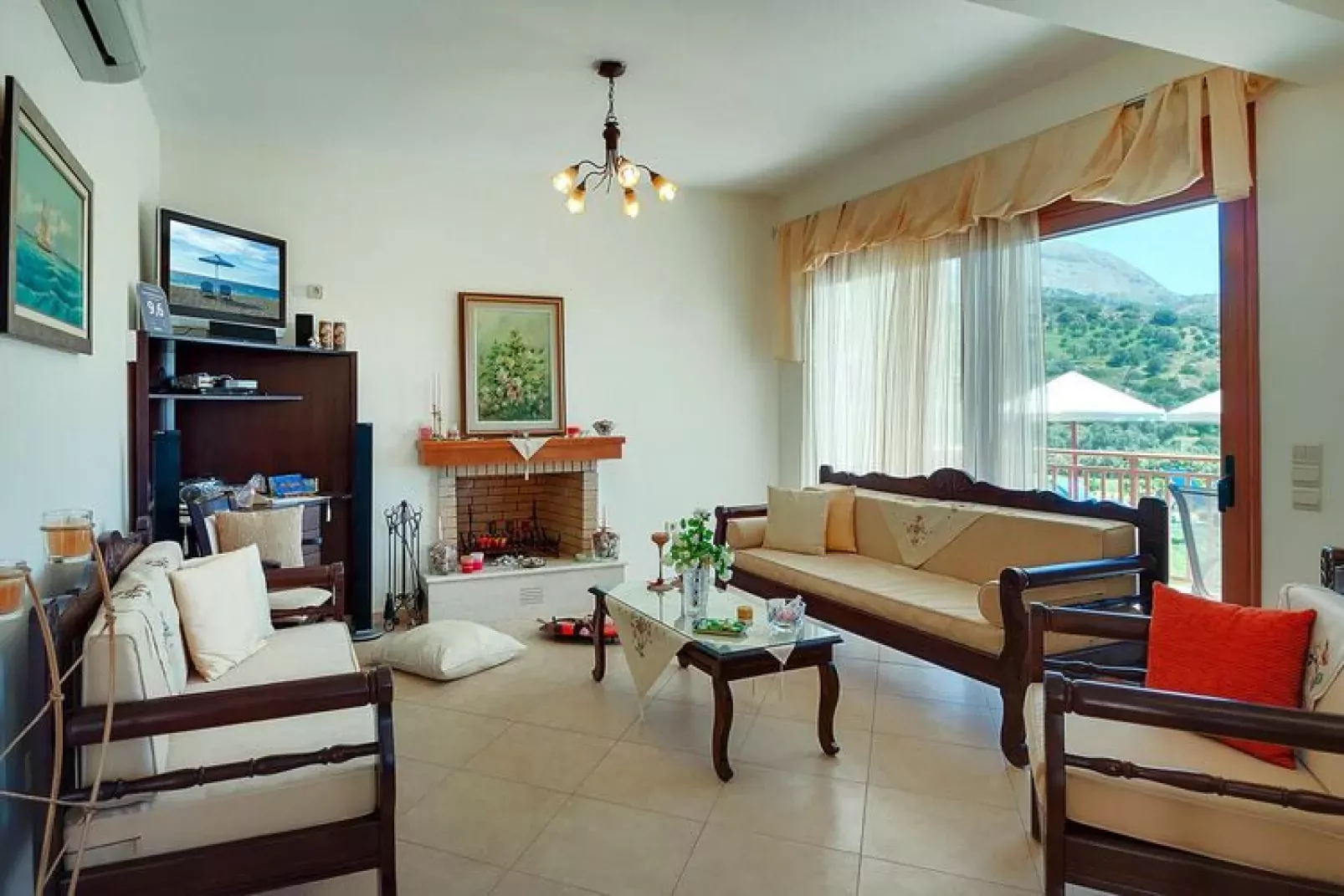 Villa, Triopetra-Villa Stefania-Wohnzimmer