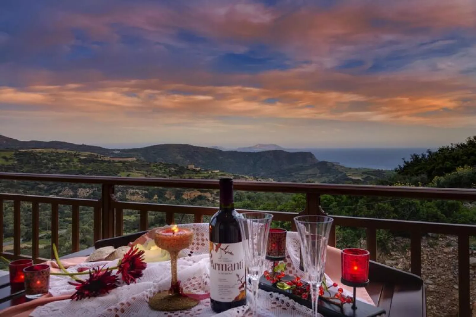 Villa, Triopetra-Villa Stefania-Terrassenbalkon