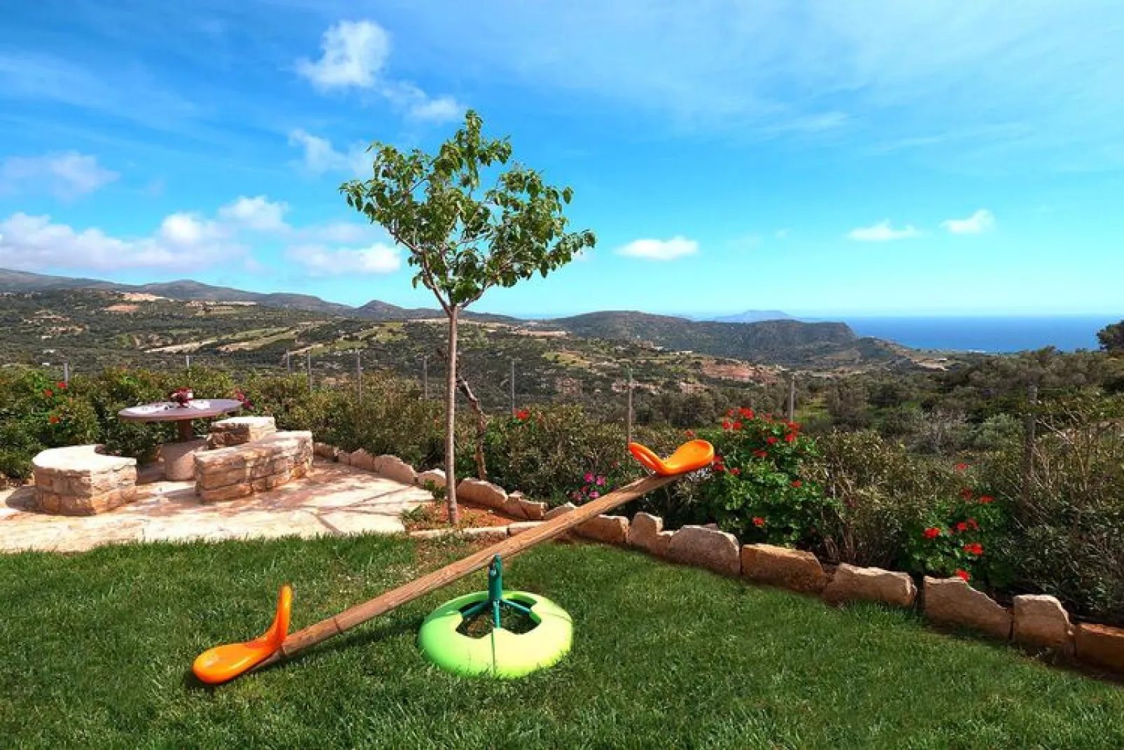 Villa, Triopetra-Villa Stefania-Gärten Sommer