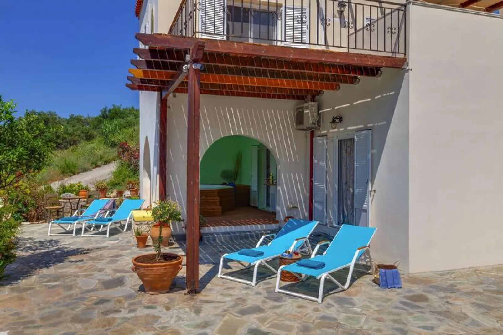 Holiday home, Kavallos-Villa Kallisti-Artemis-Terrasse