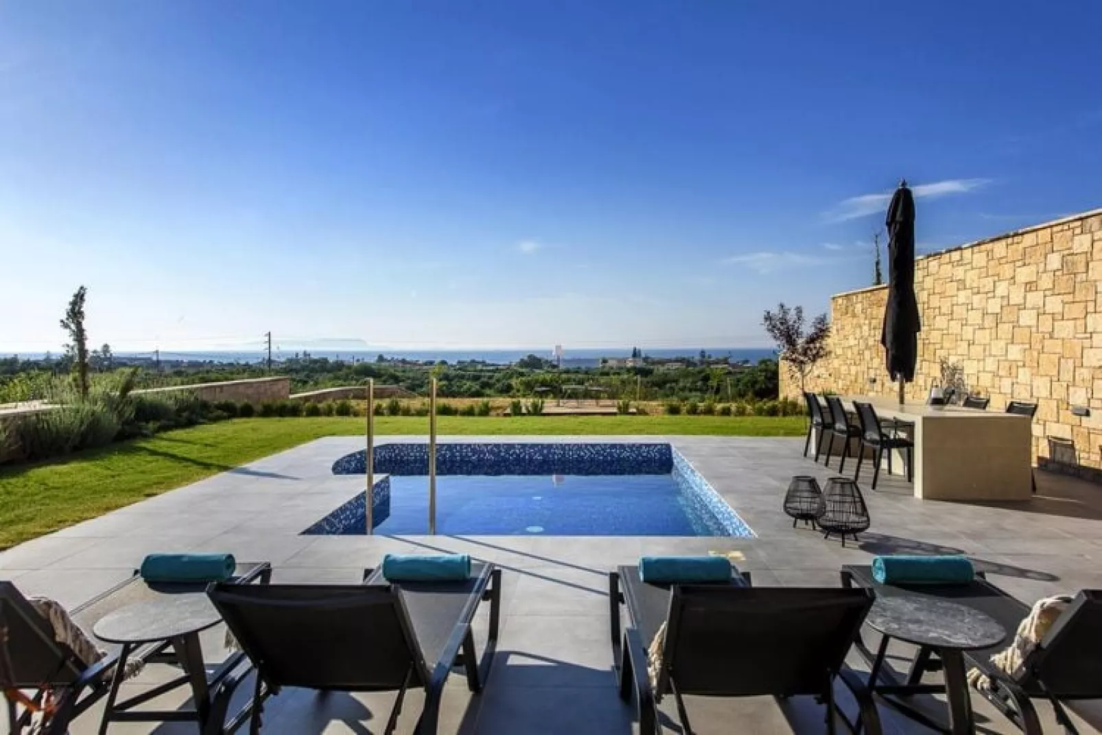 Caldera Theros Villas Chersonissos-3-bedroom villa with private pool-Pool