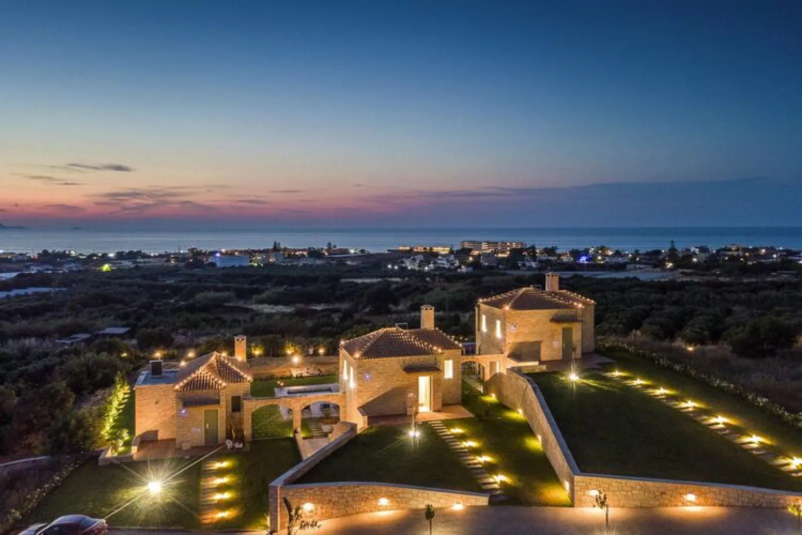Caldera Theros Villas Chersonissos-3-bedroom villa with private pool-View summer