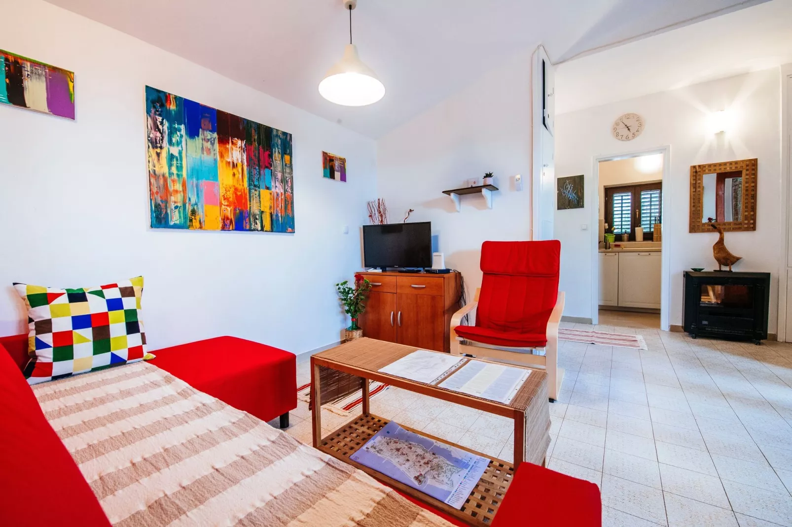Beachfront  house Dunja-Living room