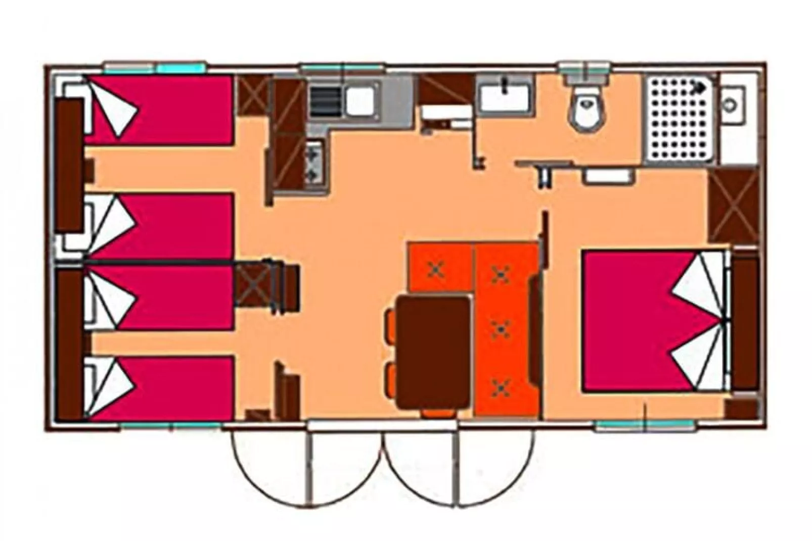 Holiday park Bella Italia, Peschiera-Girasole Suite MH H-Grundriss