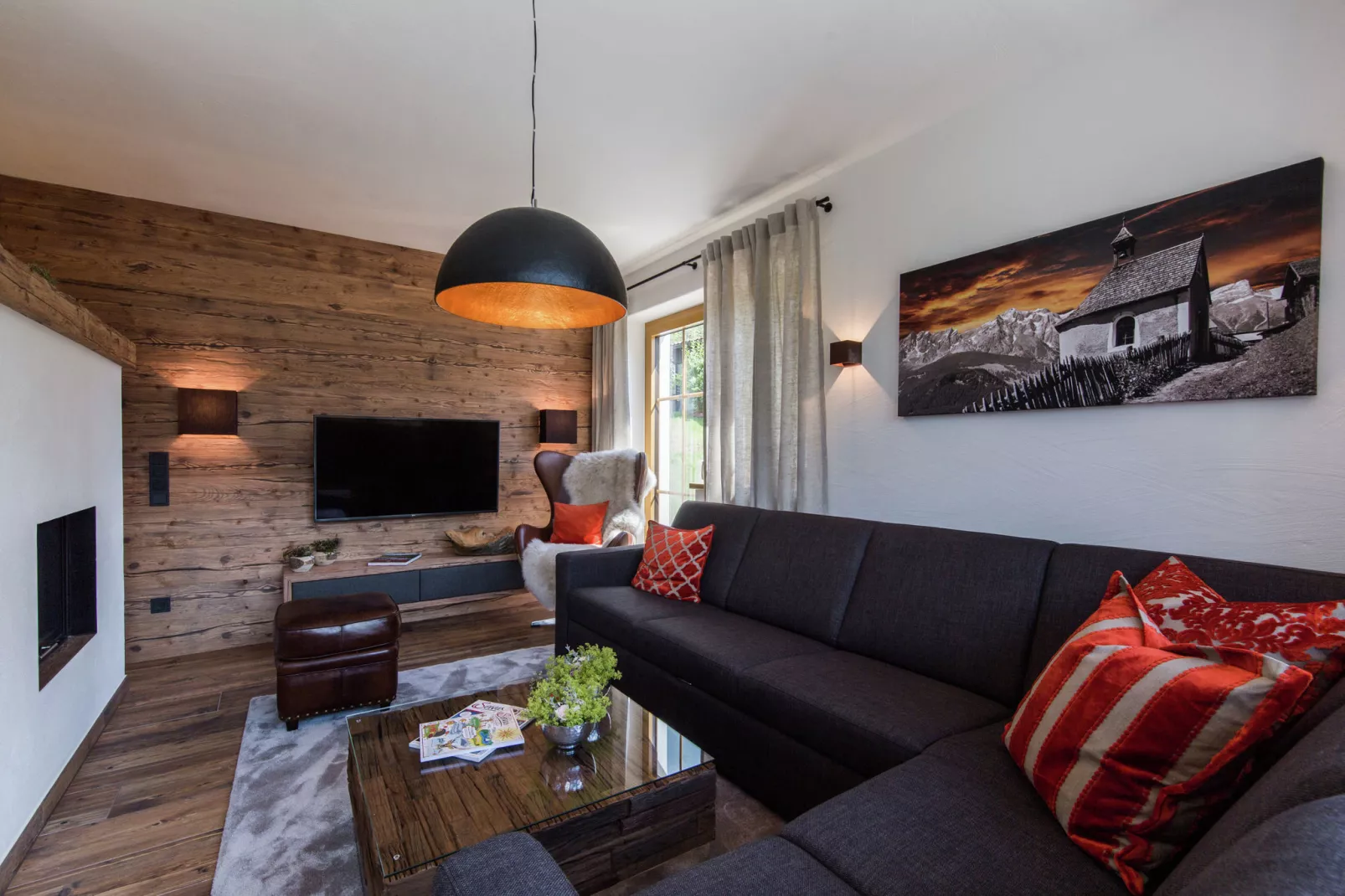 Nationalpark Chalet Dreiherrenspitze-Wohnzimmer