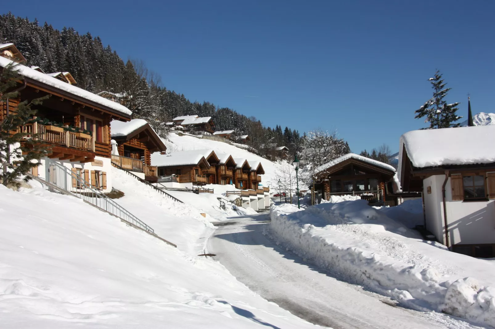 Chalets im Wald-View winter