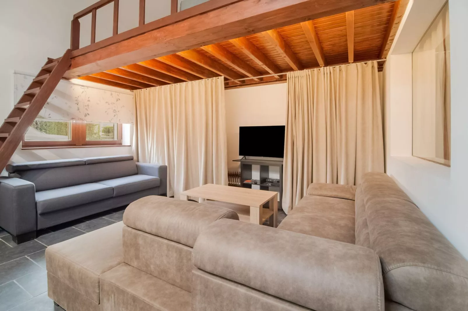 Superbe maison de vacances à Vieslam pour 6 adultes-Wohnzimmer