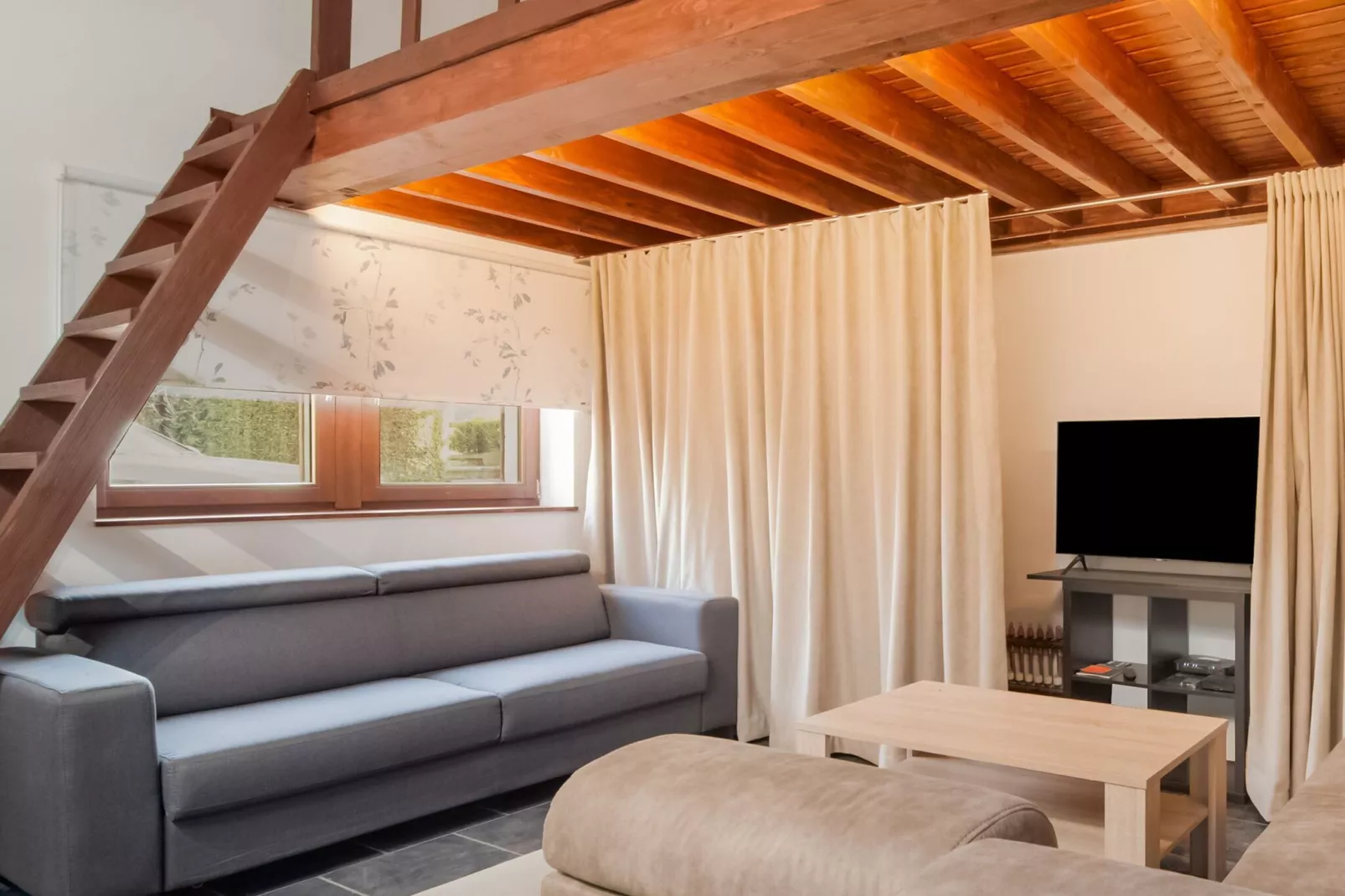 Superbe maison de vacances à Vieslam pour 6 adultes-Wohnzimmer
