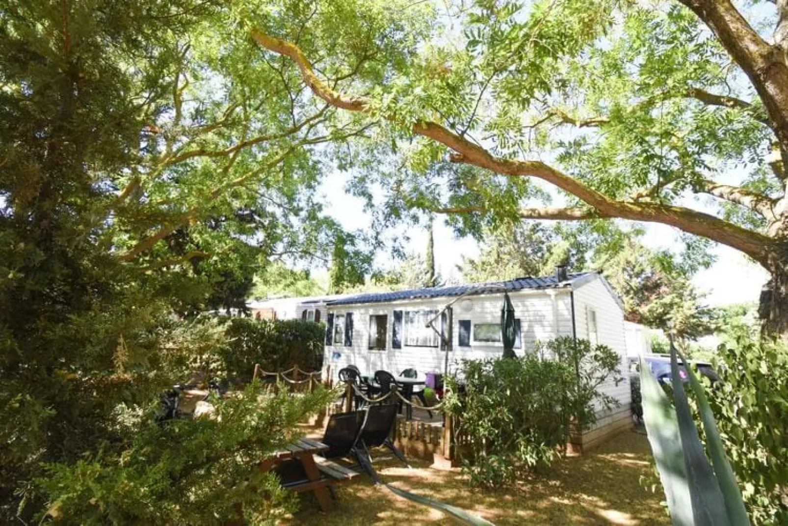 Caravanpark Mas des Lavandes Sérignan Mobilhome Classic-Exterior summer