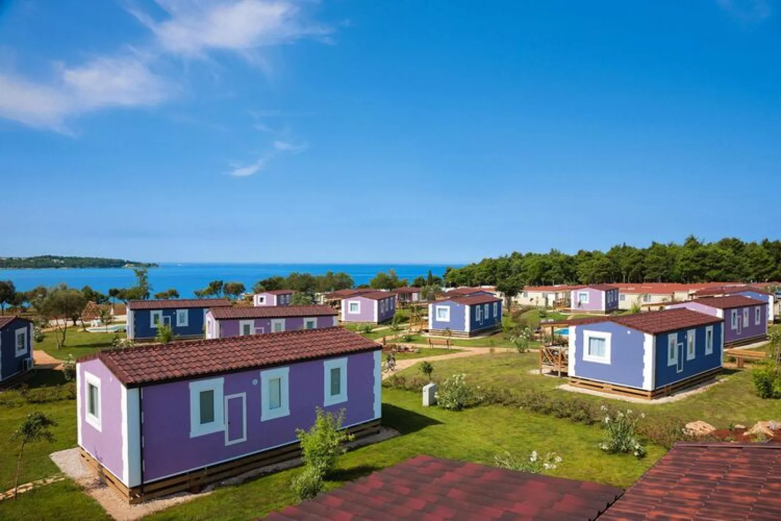 Aminess Sirena Campsite - Mobile home Premium - Novigrad - Istria-Außenbereich Sommer
