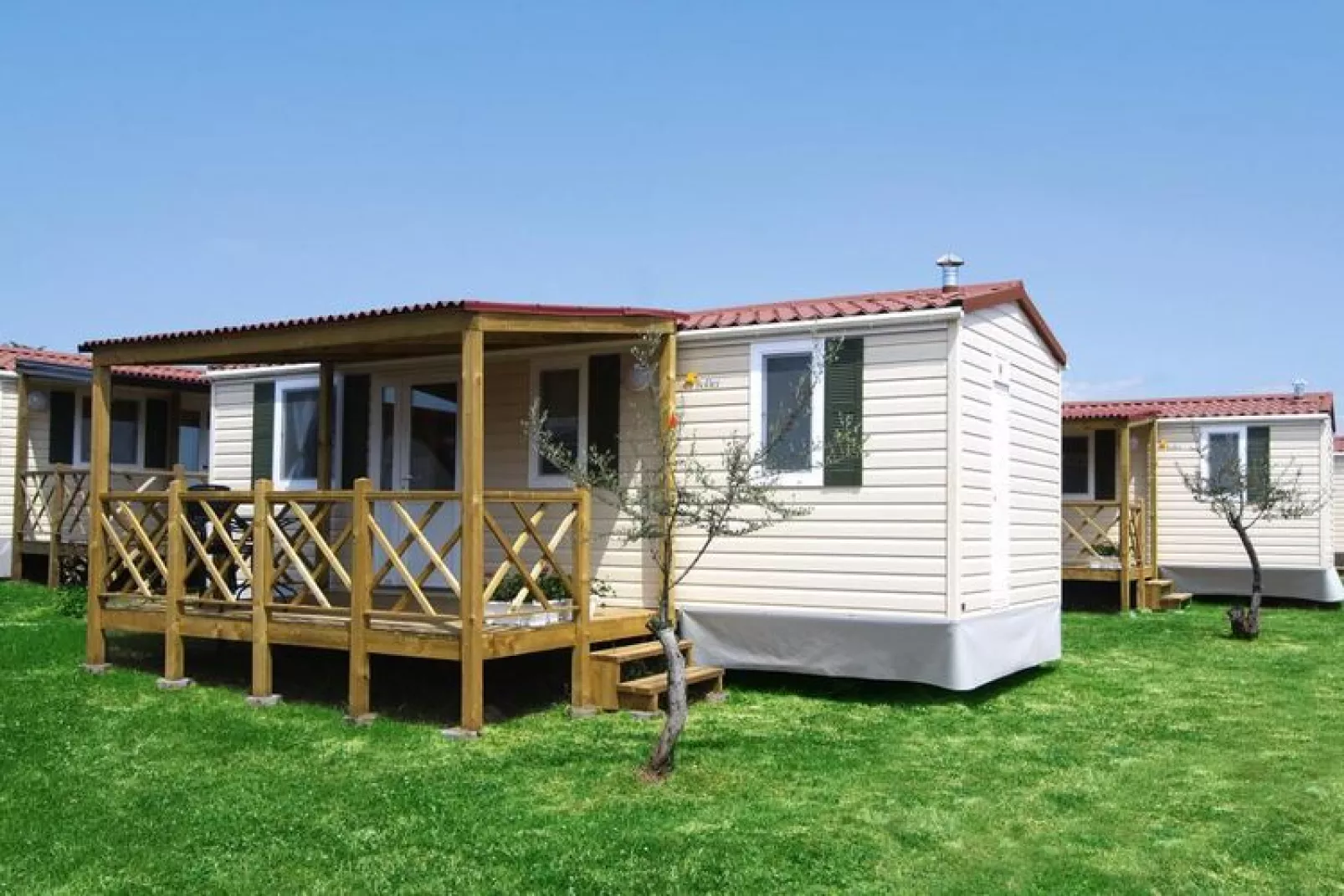 Aminess Sirena Campsite - Mobile home Premium - Novigrad - Istria-Außenbereich Sommer