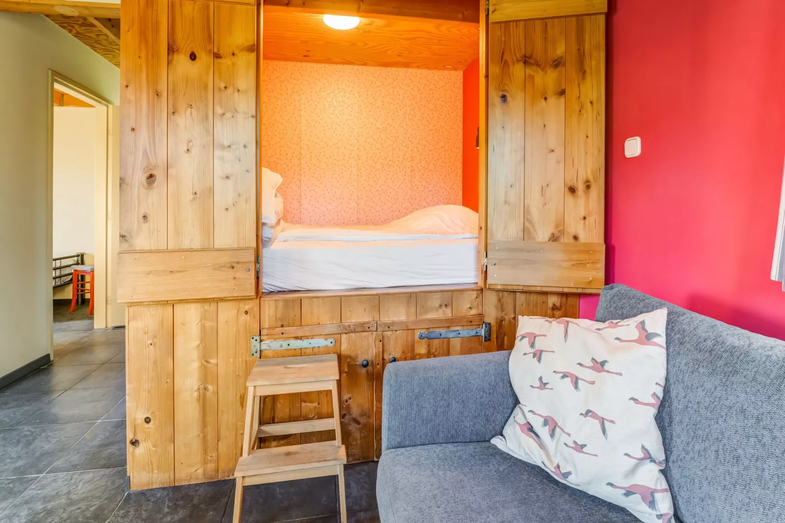 Vakantiehuisje 2 Vuur Groene Camping Lage Zwaluwe-Schlafzimmer