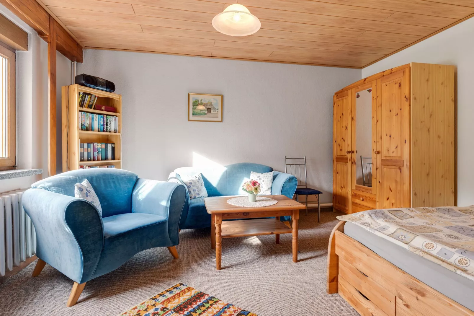 Hübsche Ferienwohnung am See nur 500m-Wohnzimmer