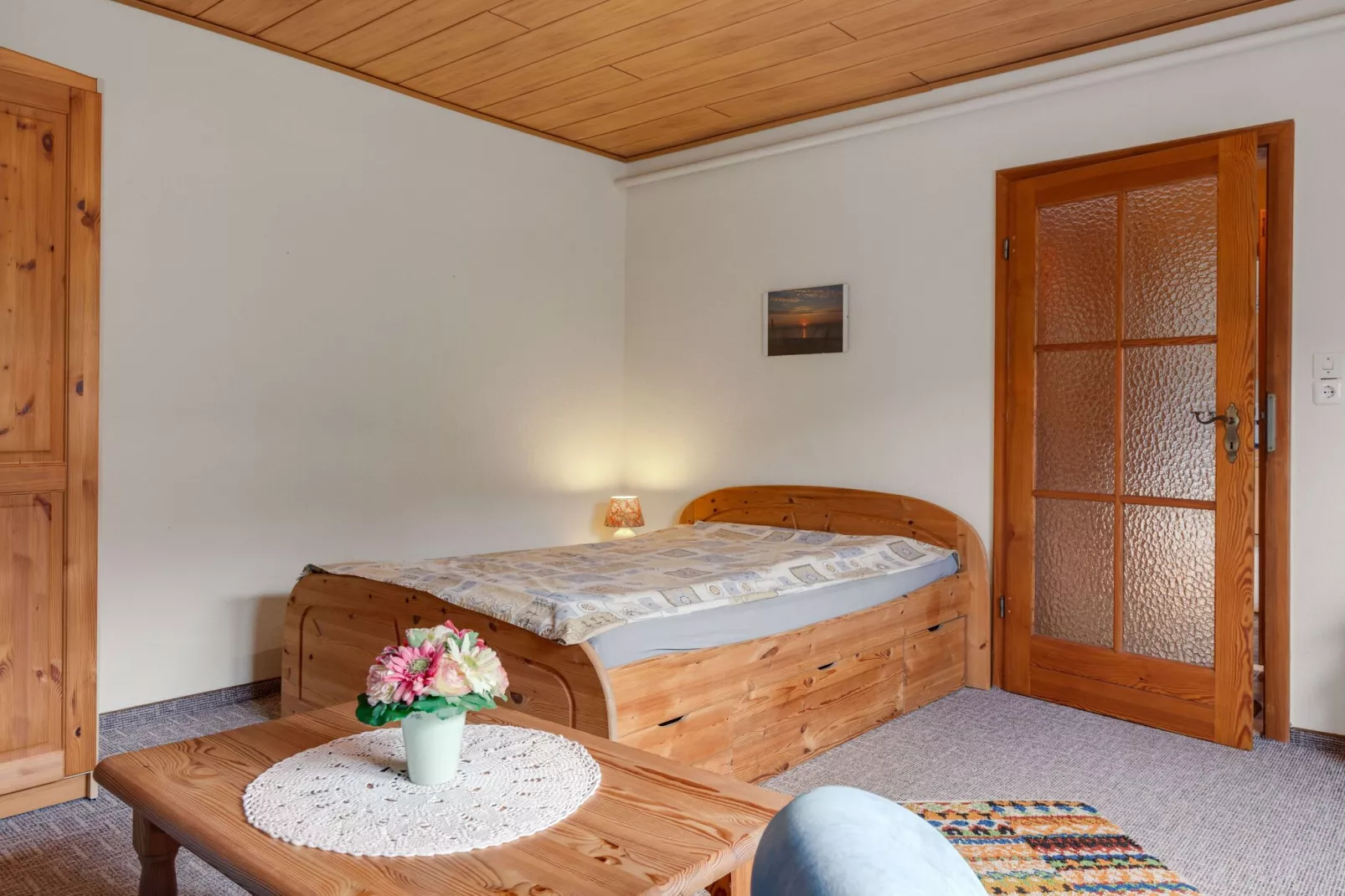 Hübsche Ferienwohnung am See nur 500m-Schlafzimmer