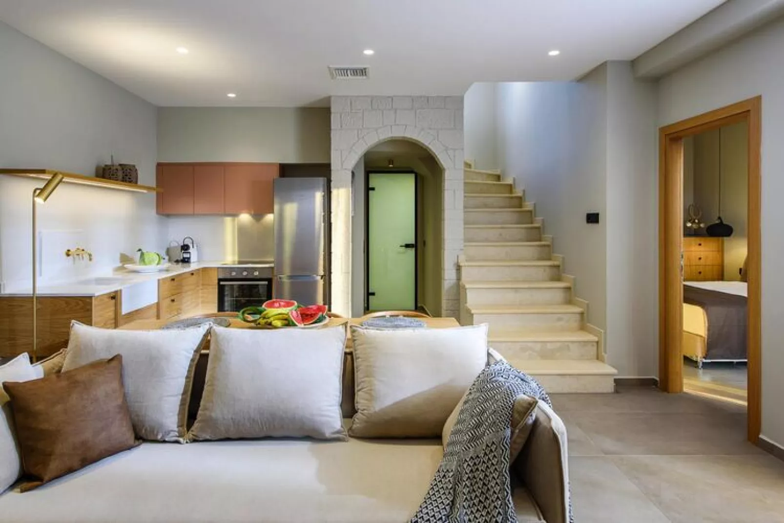 Caldera Theros Villas Chersonissos-3-bedroom villa with private pool-Living room