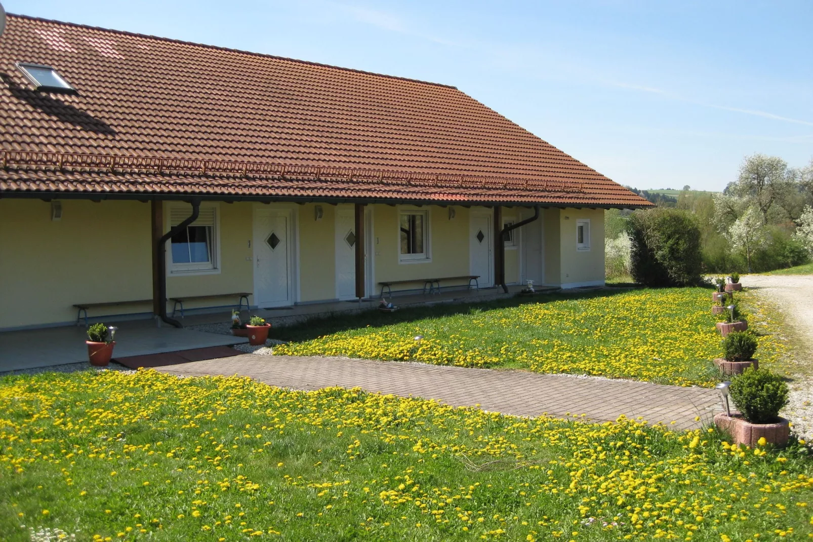 Am Ferienhof-Außenbereich Sommer