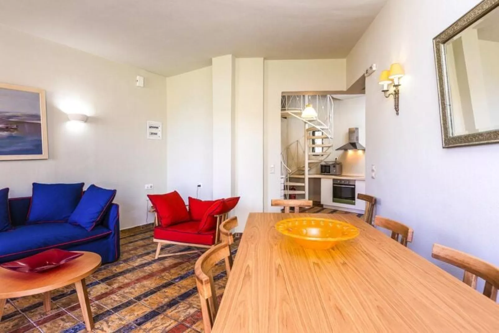 Villas Avra & Pyrgos, Episkopi-Villa Pyrgos, ca. 145 qm, 9 pax-Wohnzimmer