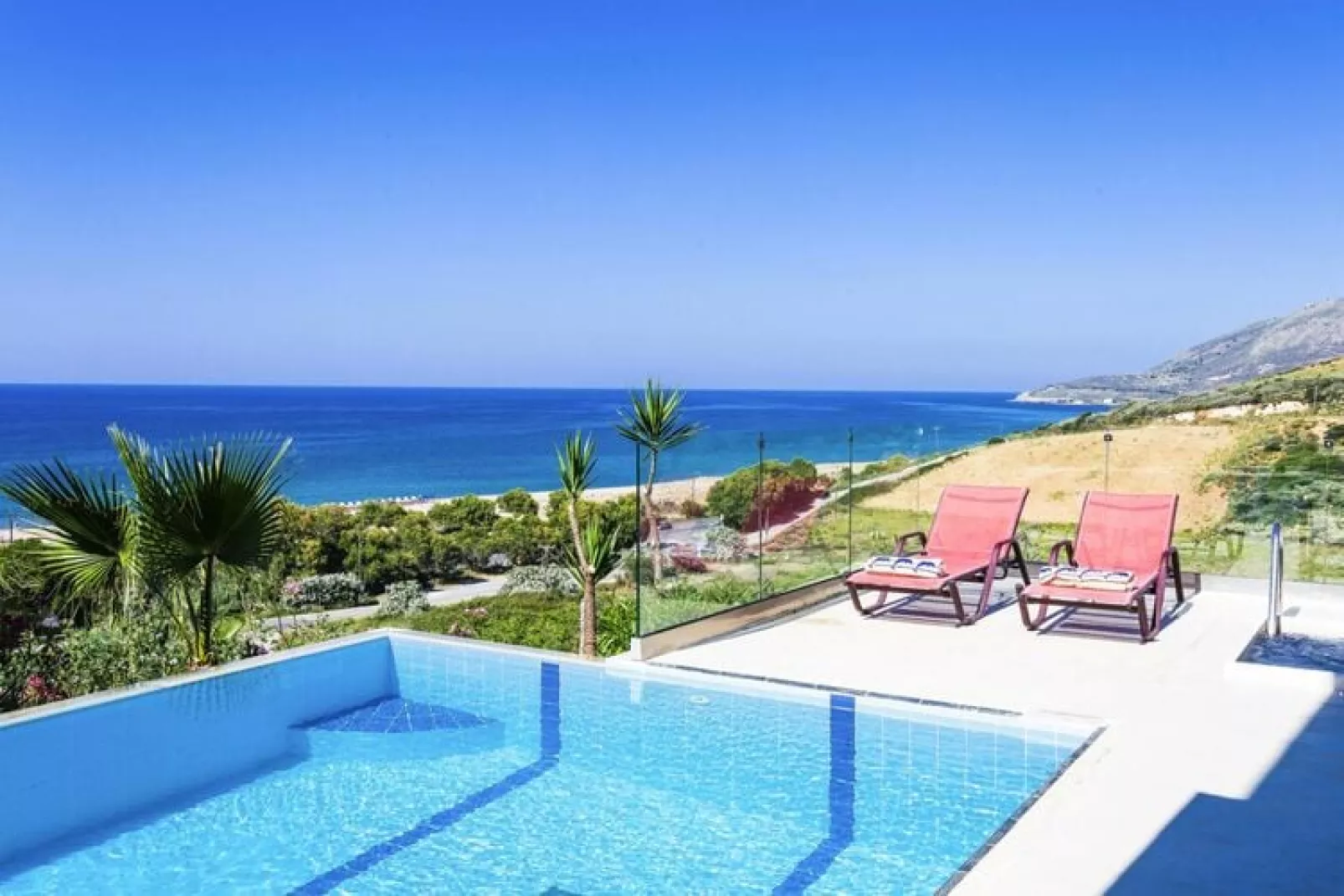 Villas Avra & Pyrgos, Episkopi-Villa Pyrgos, ca. 145 qm, 9 pax-Schwimmbad