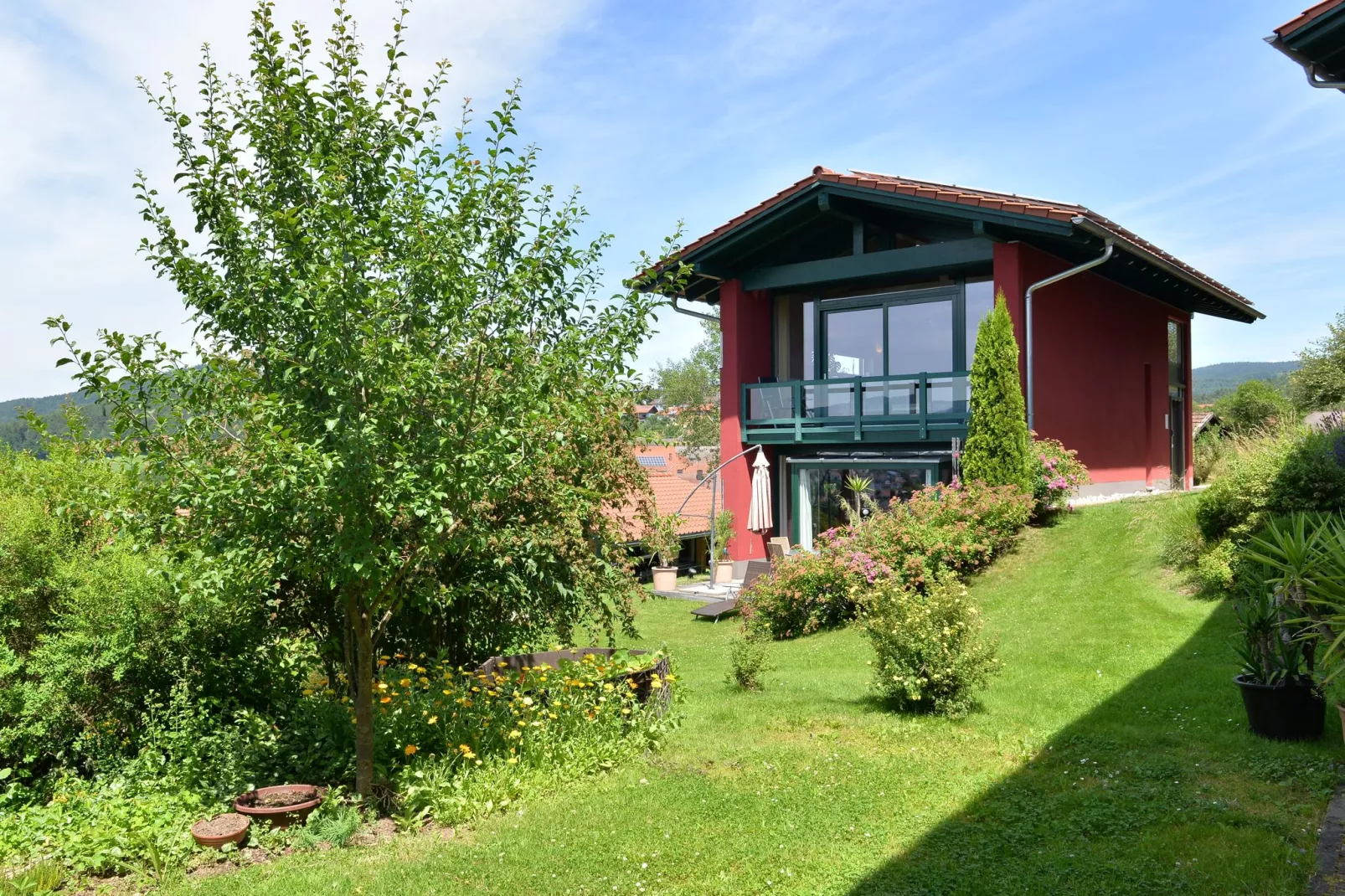 Unique holiday home in Viechtach with sauna-Exterior summer