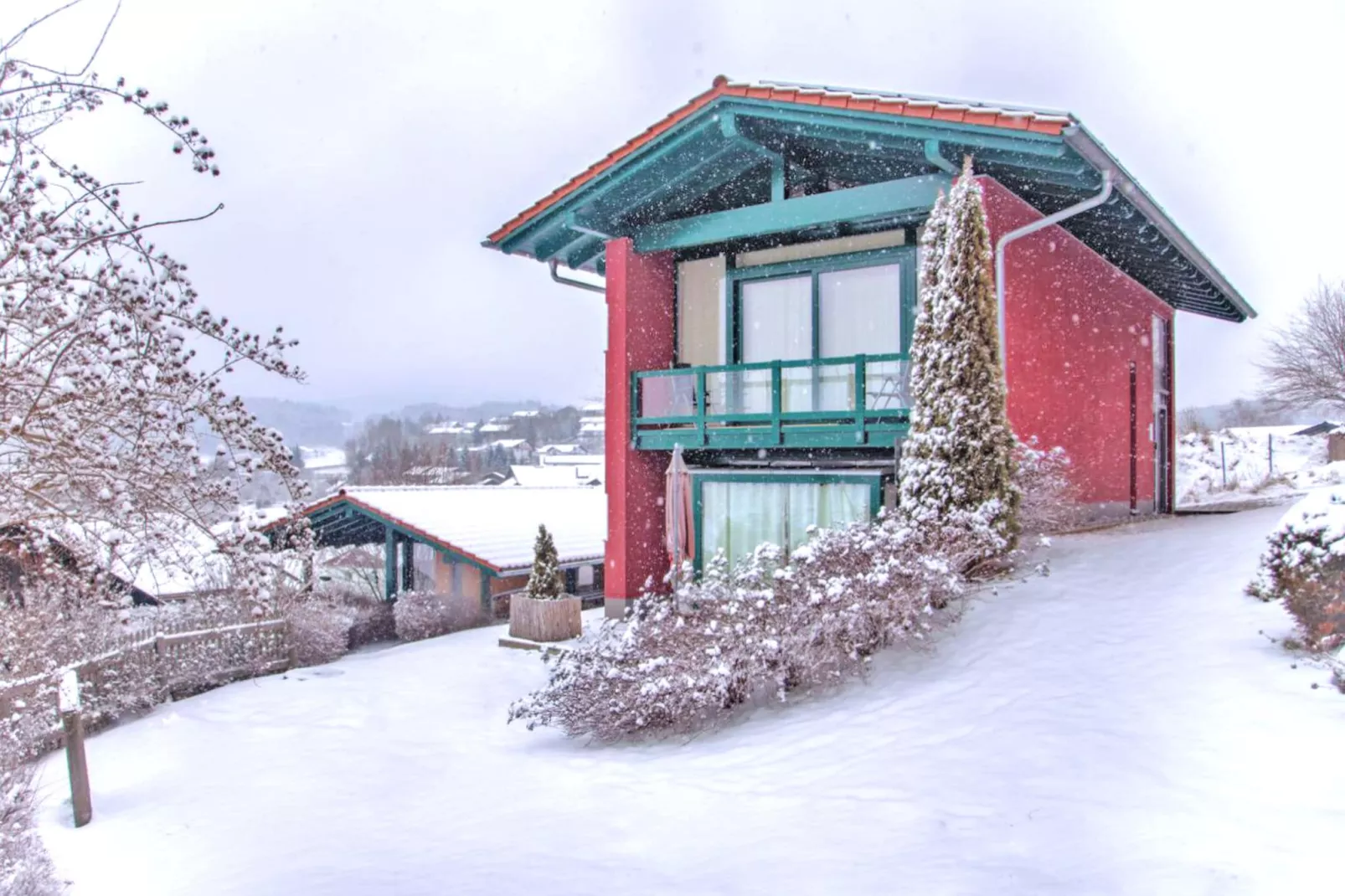 Unique holiday home in Viechtach with sauna-Exterior winter