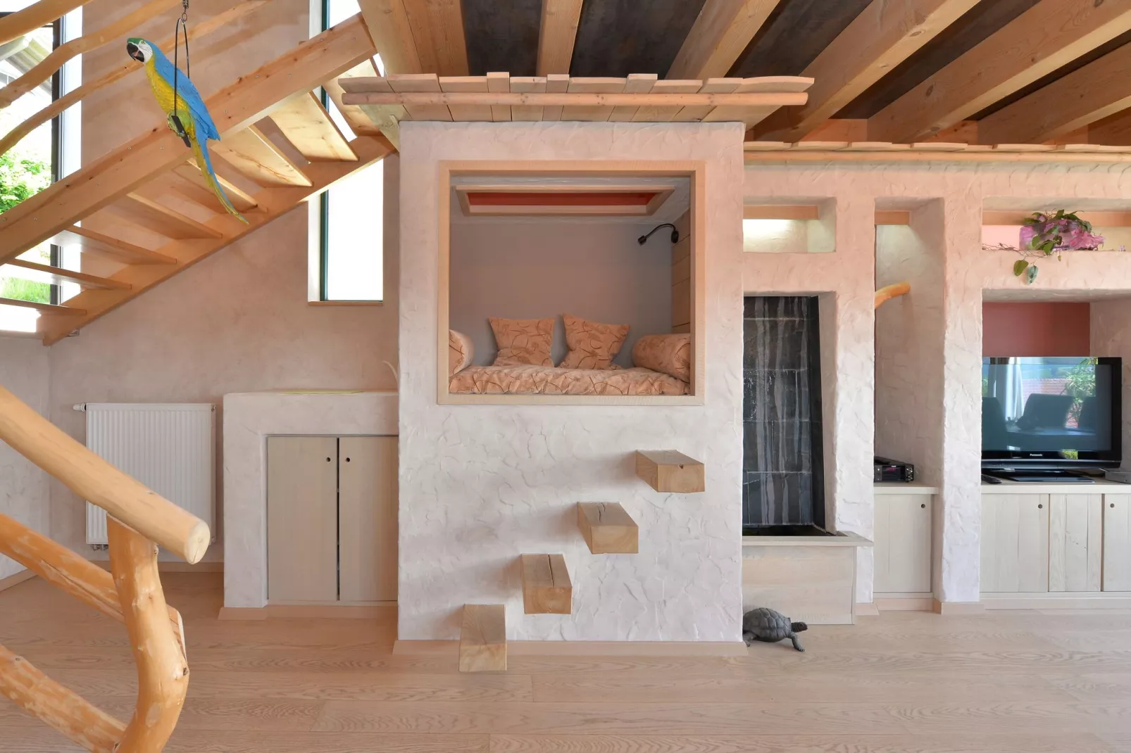 Unique holiday home in Viechtach with sauna-Living room