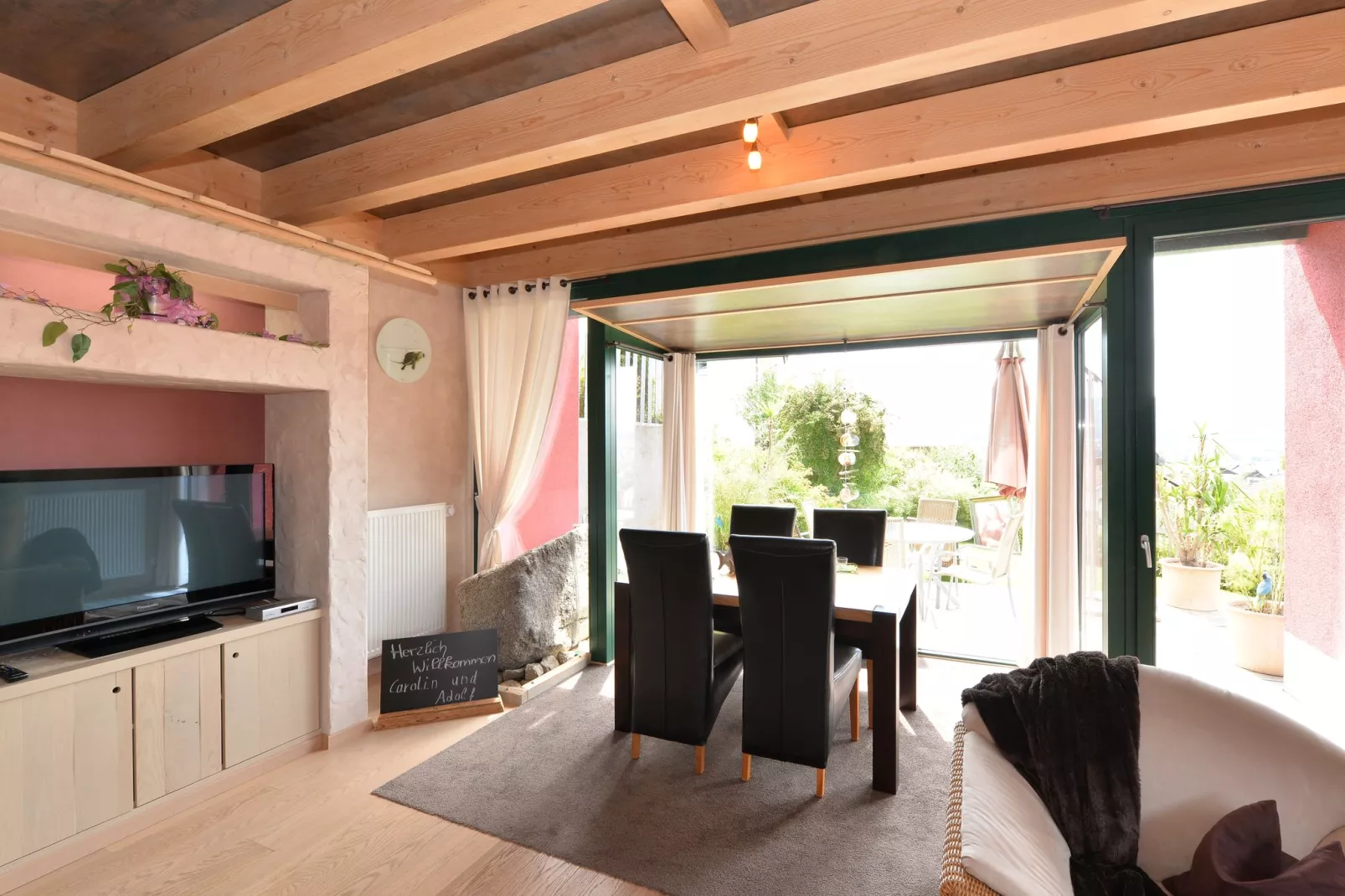 Unique holiday home in Viechtach with sauna-Dining room