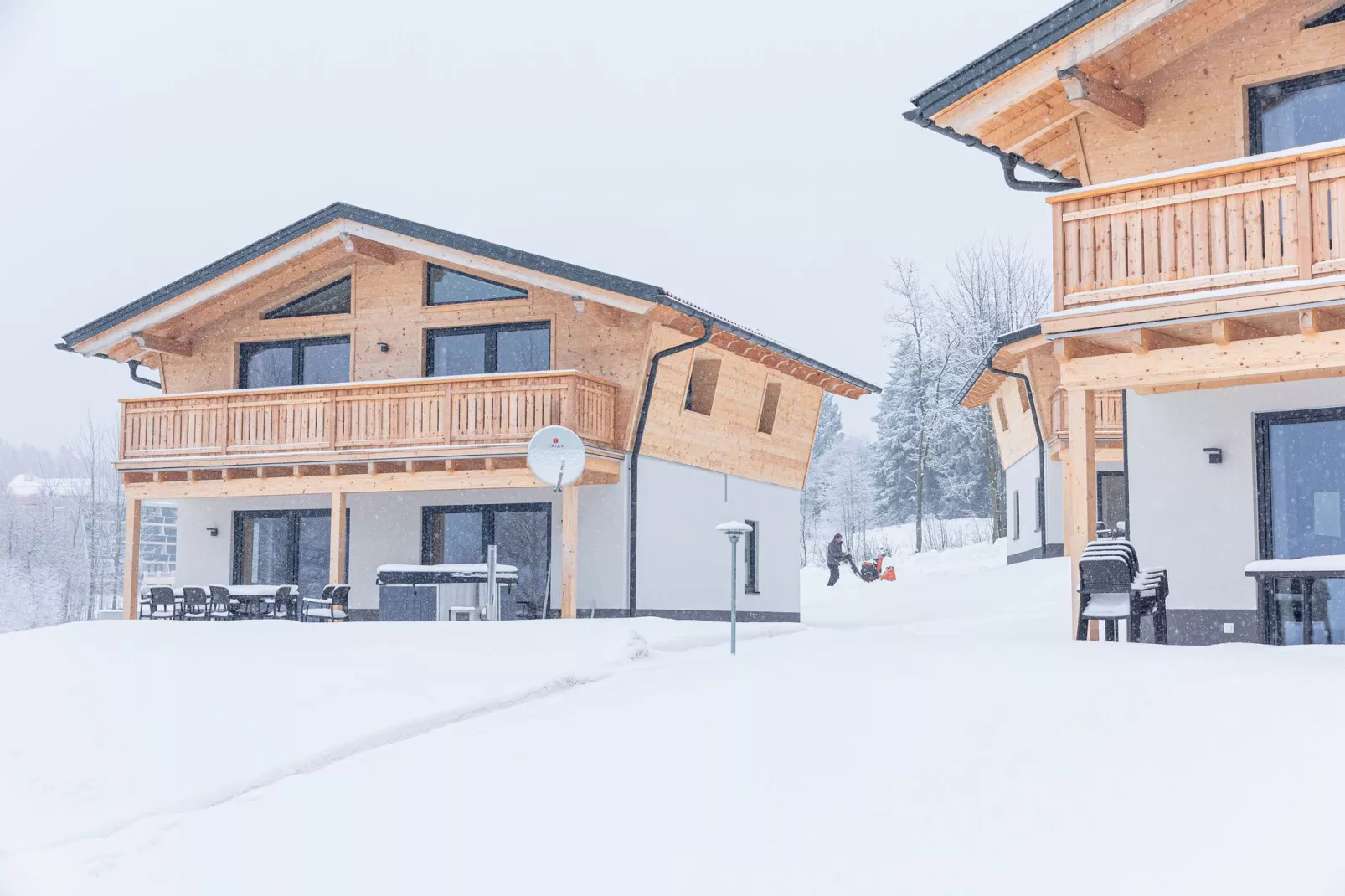 Chalet Modern-Außenbereich Winter