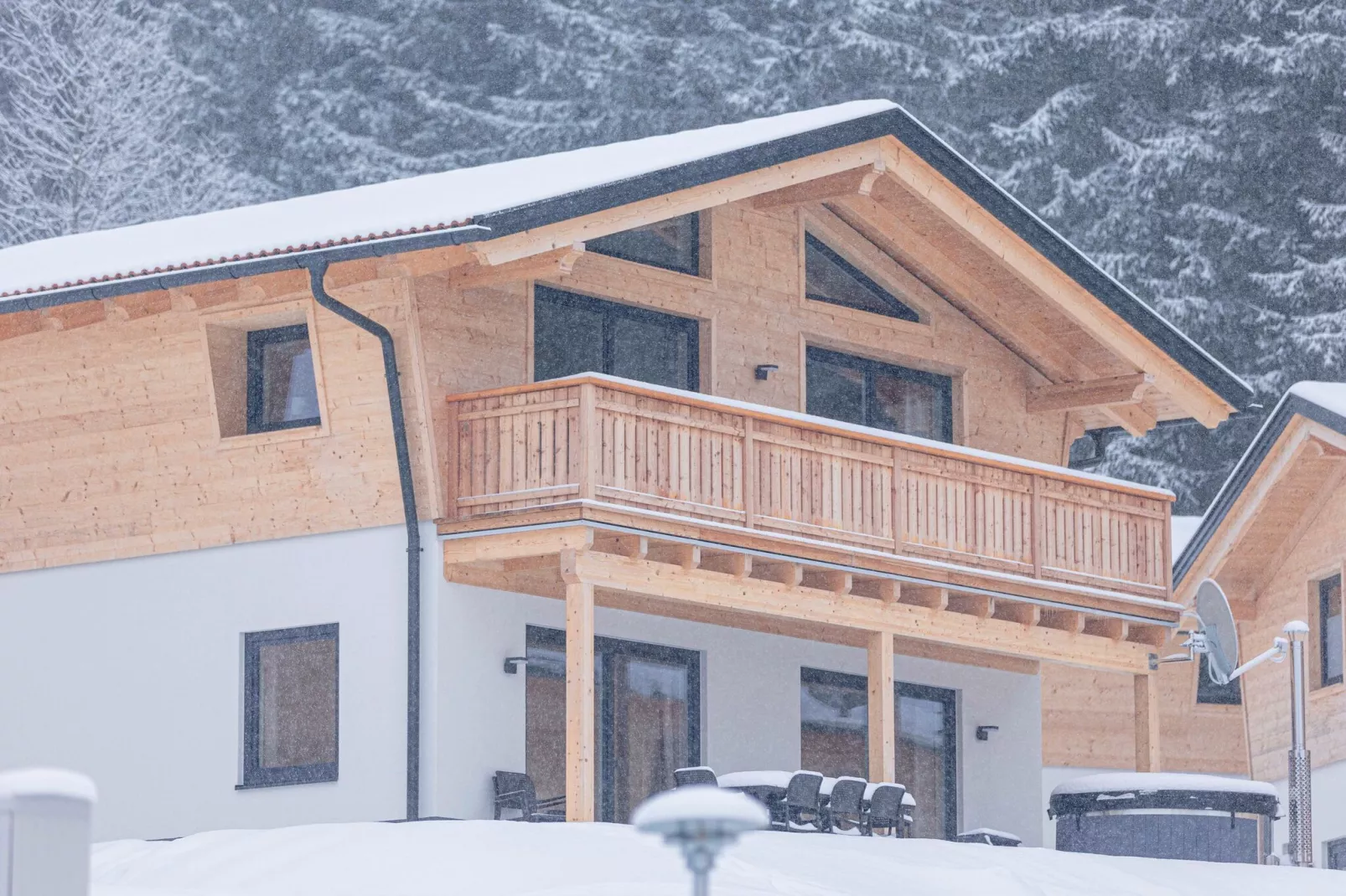 Chalet Modern-Außenbereich Winter